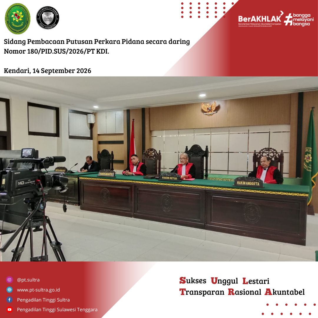  TEMPLATE SIDANG PEMBACAAN PUTUSAN